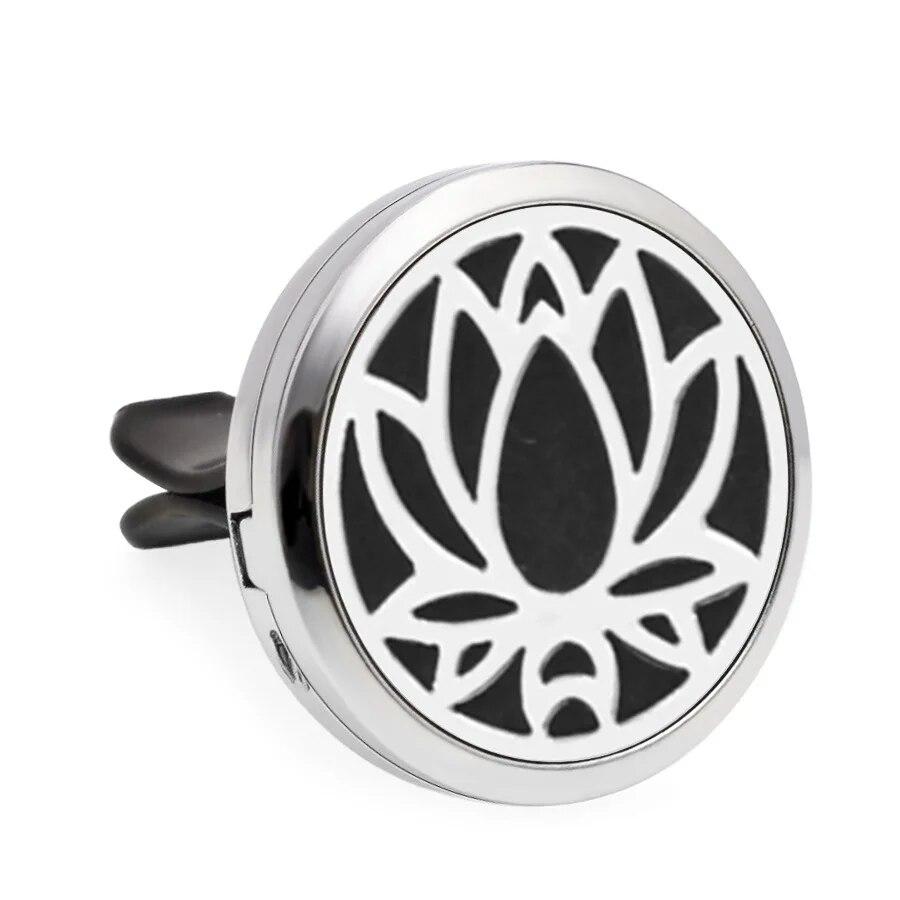 Aromatherapy Jewelry Car Perfume Air Freshener Car Clip Tree of Life Aroma Essential Oil Diffuser Necklace Locket Pendants