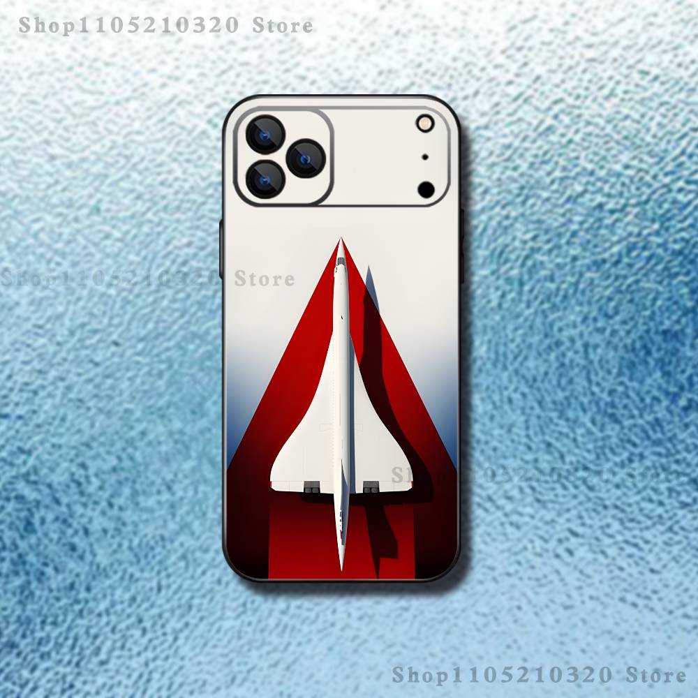 

Concorde Air France Phone Case For iPhone 17,16,15,14,13,12,11,Pro,Max,Plus,E,Air,Mini Protective Black Cover iPhone17pro