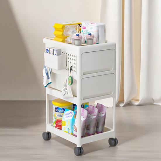 Ruchomy wózek narzędziowy z półką, ruchomy organizer z szufladami i wózek do przechowywania w pokoju dziecięcym, wózek do przechowywania