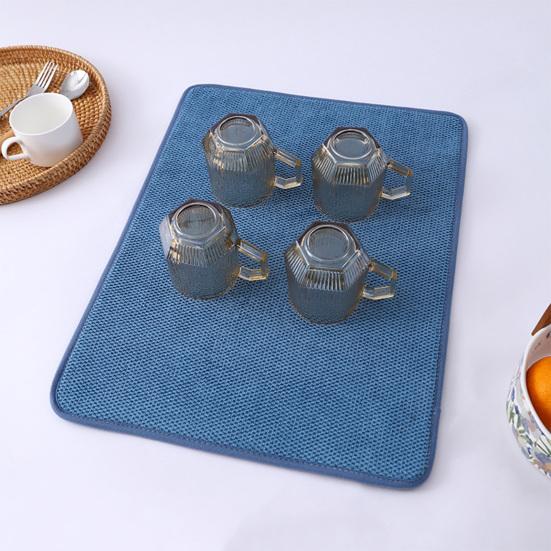 Microfiber Drying Mat Super Absorbent Quick-Dry Dish Drying Pad for Kitchen Countertop Heat Resistant
