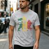 Reggae Rasta Löwe Wortkunst T-Shirt für Unisex Unisex Vintage Rockband T-Shirt Lässiges Kurzarm Oberteil