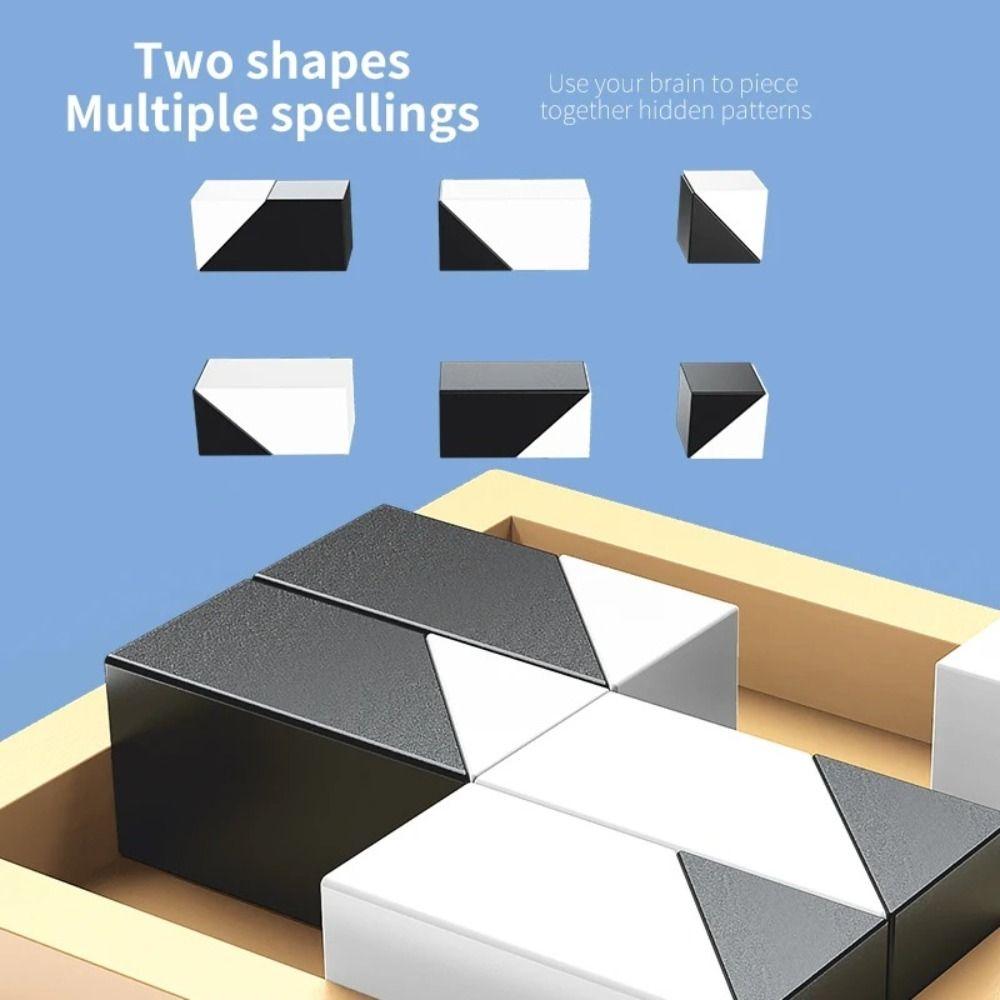 Montessori Building Blocks Wooden 3D Jigsaw Puzzle Logic Games Geometric Shape Puzzles Kids Toy