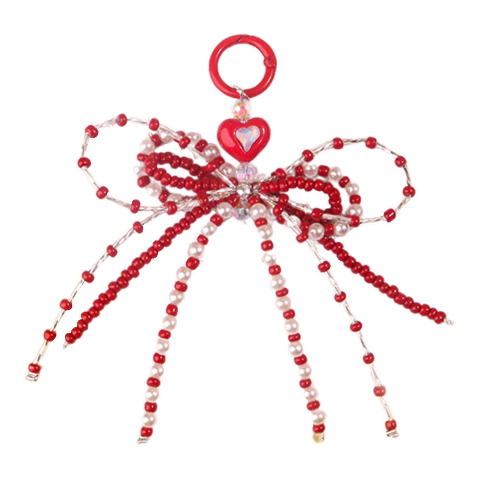 Красочные бисерные брелки и шнурки для ключей Уникальный бисерный бант для рюкзака — фото 10