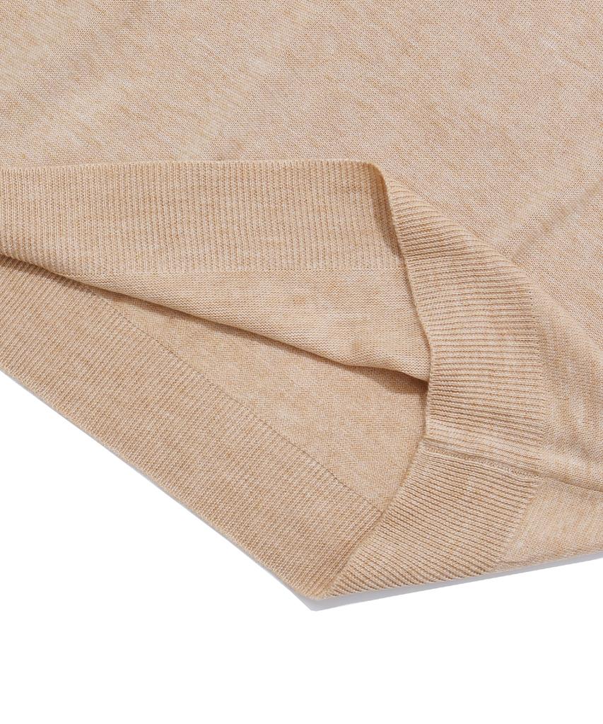 VERSE ONE Merino Wool Basic Knit Sweater Beige