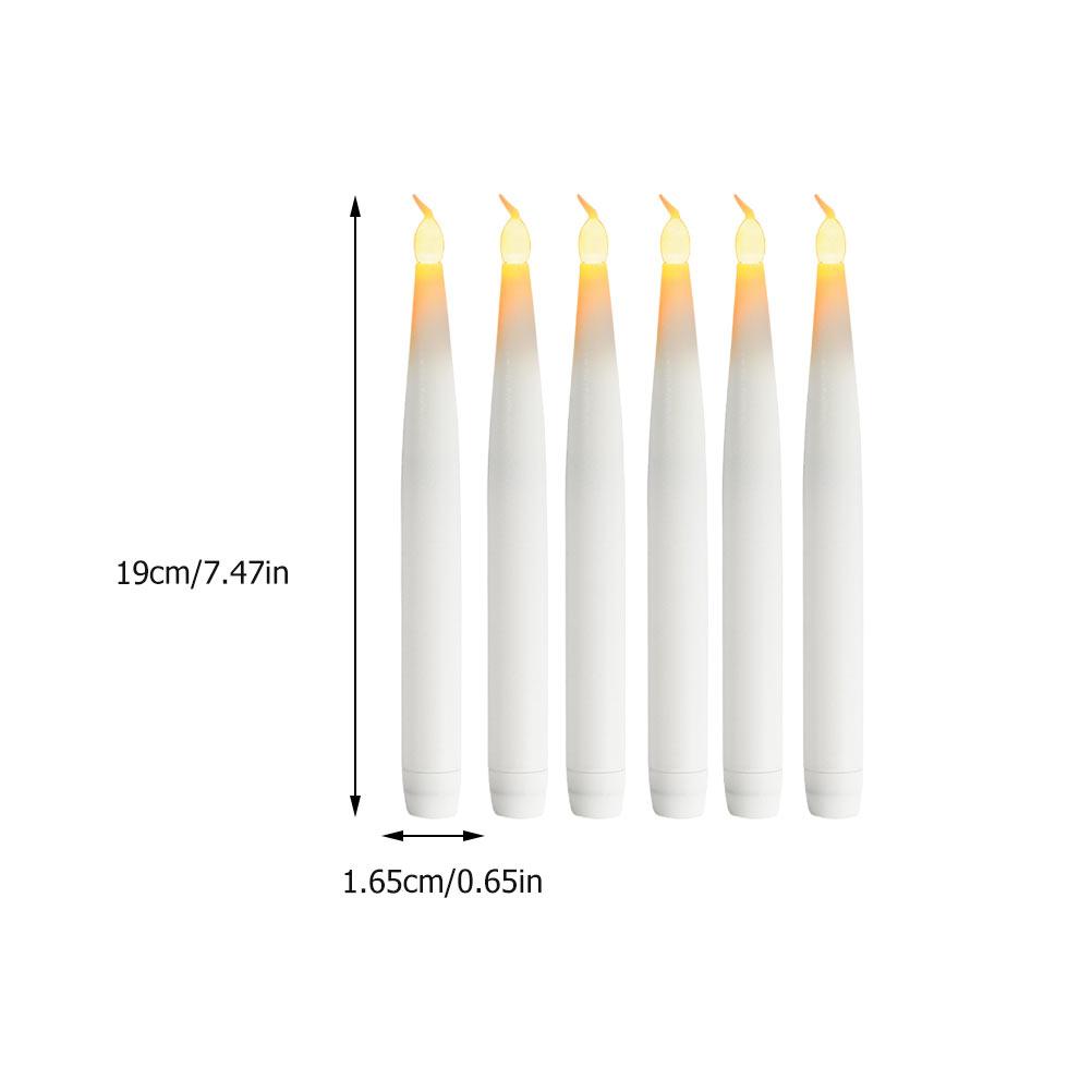 

6Pcs Warm White LED Long Pole Clip Christmas Tabletop Xmas Party Decor Christmas Decor Party Supplies білий