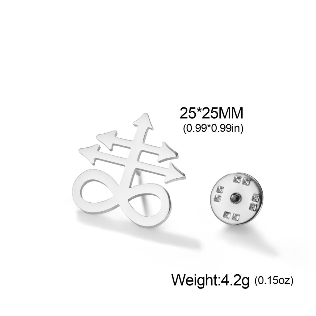 LIKGREAT Infinity Symbol Brooch Stainless Steel Lape lPin for Women Men Minimalist Eternal Love Couple Wedding Bridal Party Gift