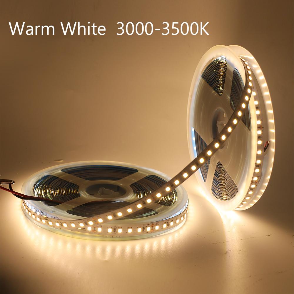 5M 10M 15M 20M 24V LED Strip Lights 2835 120LEDs/m IP20 Home Lamp Strip Warm/Natural/White IP68 Flexible Tape for Outdoor Garden