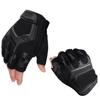 Tactical Half-Finger Gloves, Reinforced, Mountaineering Gloves (Black)