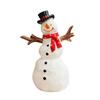 Mini Christmas Tree Figurine Cartoon Snowman Resin Statue Holiday Party Home Office Desktop Decoration Ornament Festival Gift