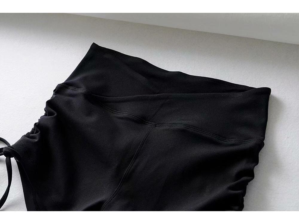 2023 Summer Women's Sexy Butt-Lifting Yoga Shorts with High Waist and Drawstring Tie