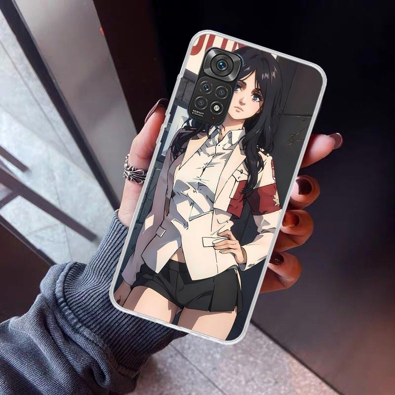 A-Attack On T-Titan Annie Mikasa Phone Case For Xiaomi Redmi Note 10 11 12 13 14 15 Pro Plus 11S 12S 14S 11T 11E 10S Soft TPU Ba