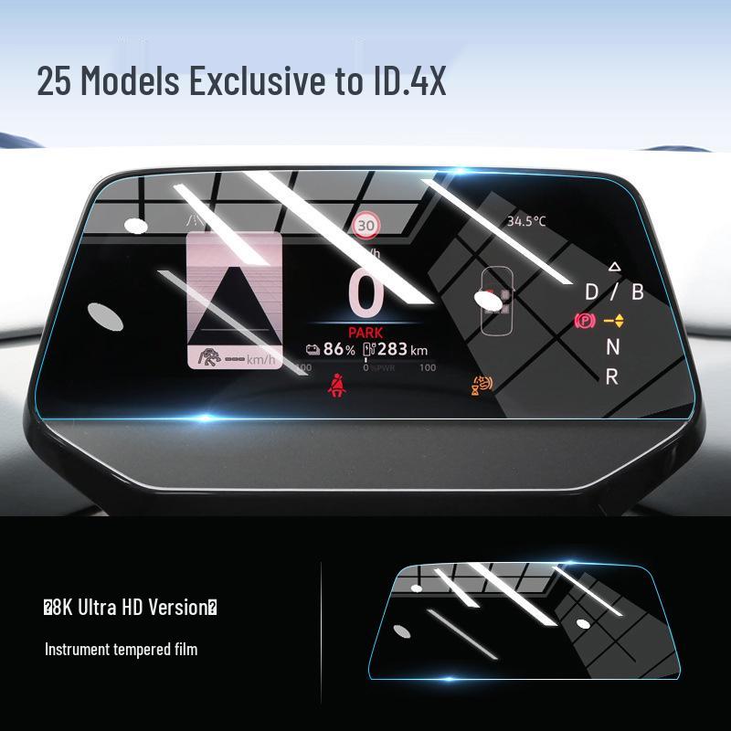 Volkswagen ID4X CROZZ Tempered Glass Screen Protector & Central Control Film for Interior Decoration