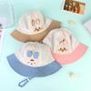 Cartoon Rabbit Baby Bucket Hat Summer Mesh Breathable Infant Girls Boys Fisherman Hats For Kids Outdoor Sunscreen Cap