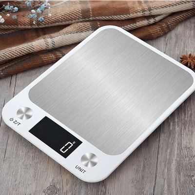 Balança de Cozinha Digital LCD HD de Aço Inoxidável, à prova de poeira e à prova d'água, desligamento automático, unidade:g,oz,lb,tl,precisão 1g