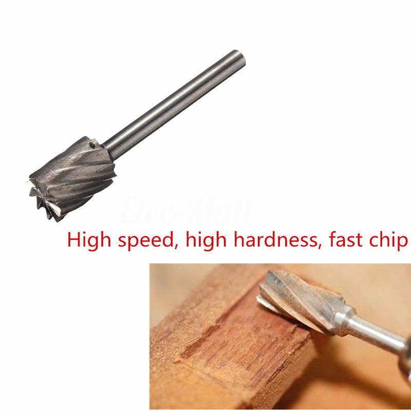 10pcs/set Steel Grinding Bit Wood Milling Cutters Engraver Metal Cutters High Hardness Routing Cutter Shank Wood Carving Tools