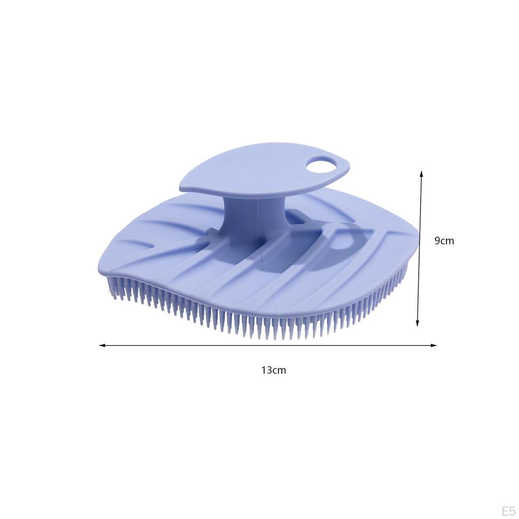 Bath Shower Body Cleansing Brush Scrub Hair Scalp Shampoo Silicone Scrubber