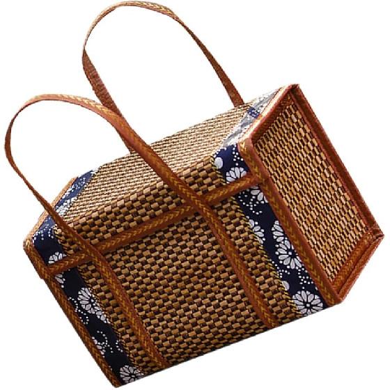 Корзина для пикника Декор Корзина для пикника Складная Пляжная корзина для пикника с ручкой для организации пикника Контейнер для еды Ручная плетеная 35X22X18CM
