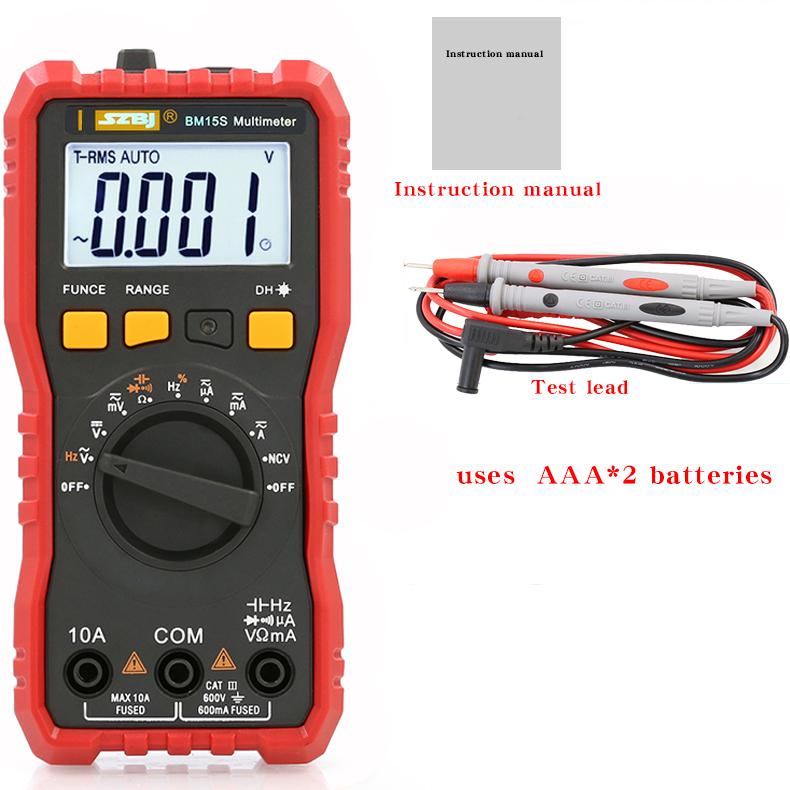 

SZBJ BM15S електрик мультиметр цифровий універсальний вимірювач високоточний цифровий вимірювач ємності