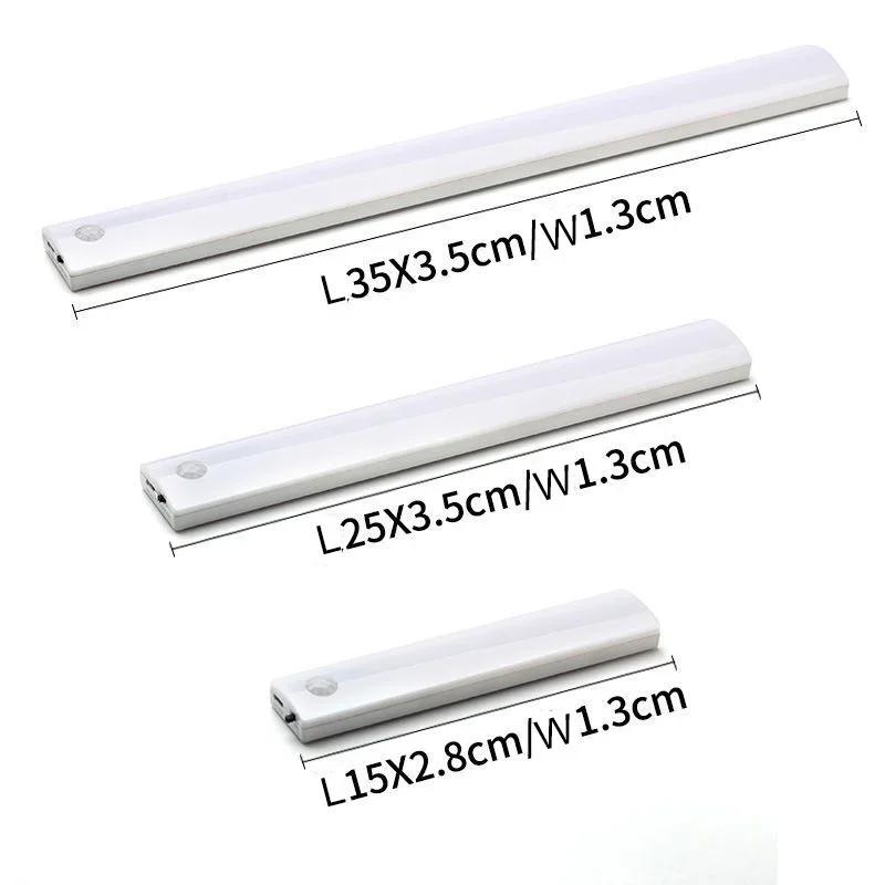 7/12/20LEDs Cabinet Lights Kitchen Closet Wardrobe Night Lamp Ultra Thin USB Rechargeable PIR Motion Sensor Cabinet Night Light