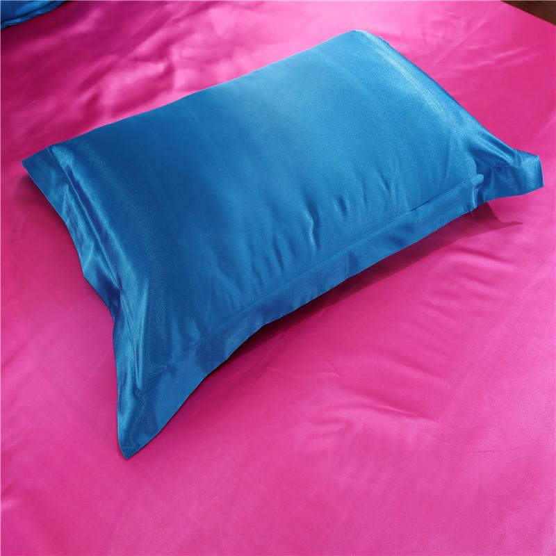 Satin Pair Silk Pillowcases Ice For Student Dormitory
