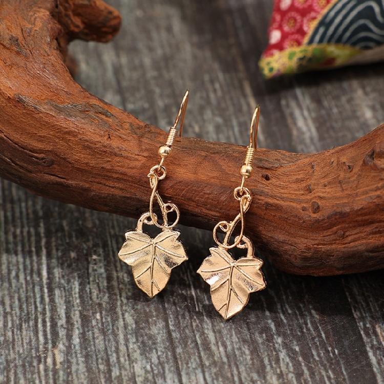 Brincos Longos e Folha de Bordo de Inspiração Retrô com Detalhes de Esmalte, Portáteis para Valorizar Looks da Moda