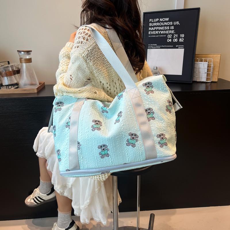 

Складная портативная дорожная сумка для ближних поездок, деловая поездка, багажная сумка большой вместимости, студенческая сумка для рожениц, портативная сумка через плечо. белый