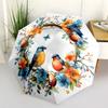 Floral Bird Garden Scene Automatic Umbrella Compact 8-Rib Design Sturdy Construction Travel Essential Compact Folding Umbrella