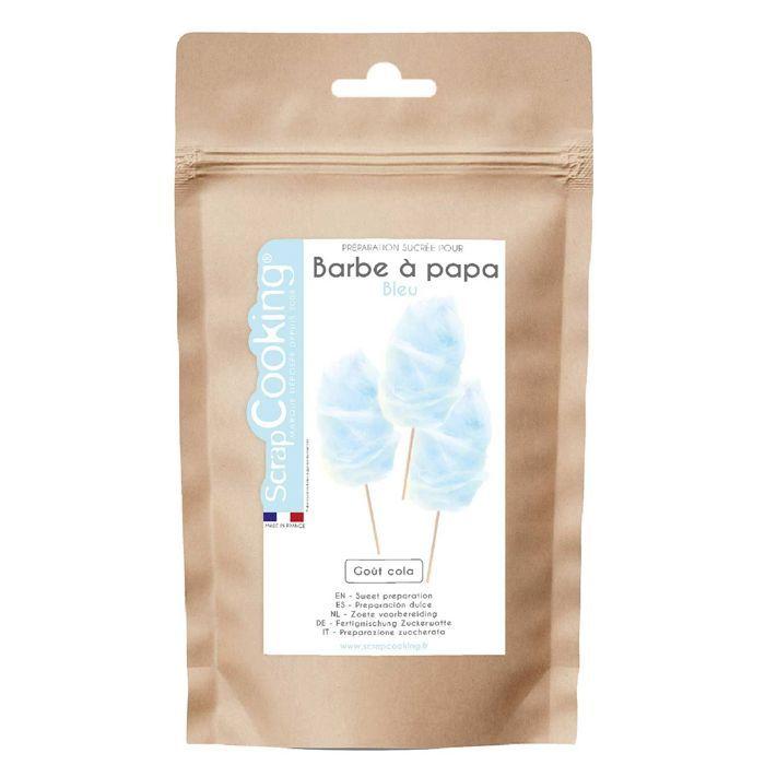 Sweet Cotton Candy Preparation - SCRAPCOOKING - Blue - Cola Flavor - 400g