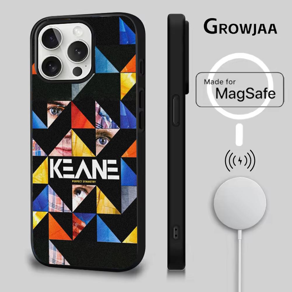 Music K-KEANE Phone Case For iPhone 16e,16,15,14,13,12,11,Plus,Pro,Max,Mini Magsafe Magnetic Wireless Charging