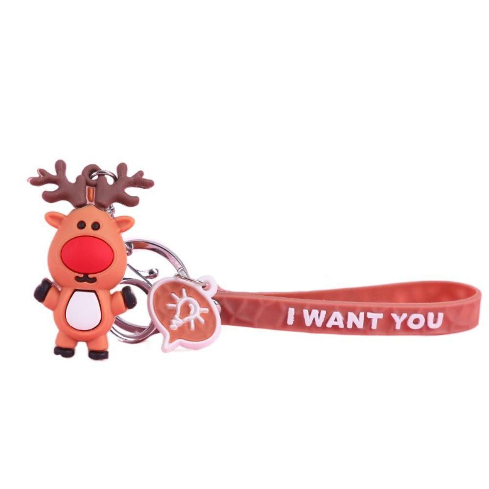 Gift Christmas Decoration Doll Pendant Keyring Bag Charm Christmas Keychain Key Chain Car Key Ring