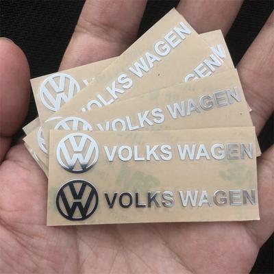 PO0-3D Metal Emblem Sticker Car Interior Decoration Decals Accessories For VW GTI Rline R Golf Polo Passat Magotan Tiguan