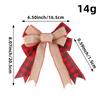 Red and Black Plaid Burlap Bow Christmas Tree Ornament
