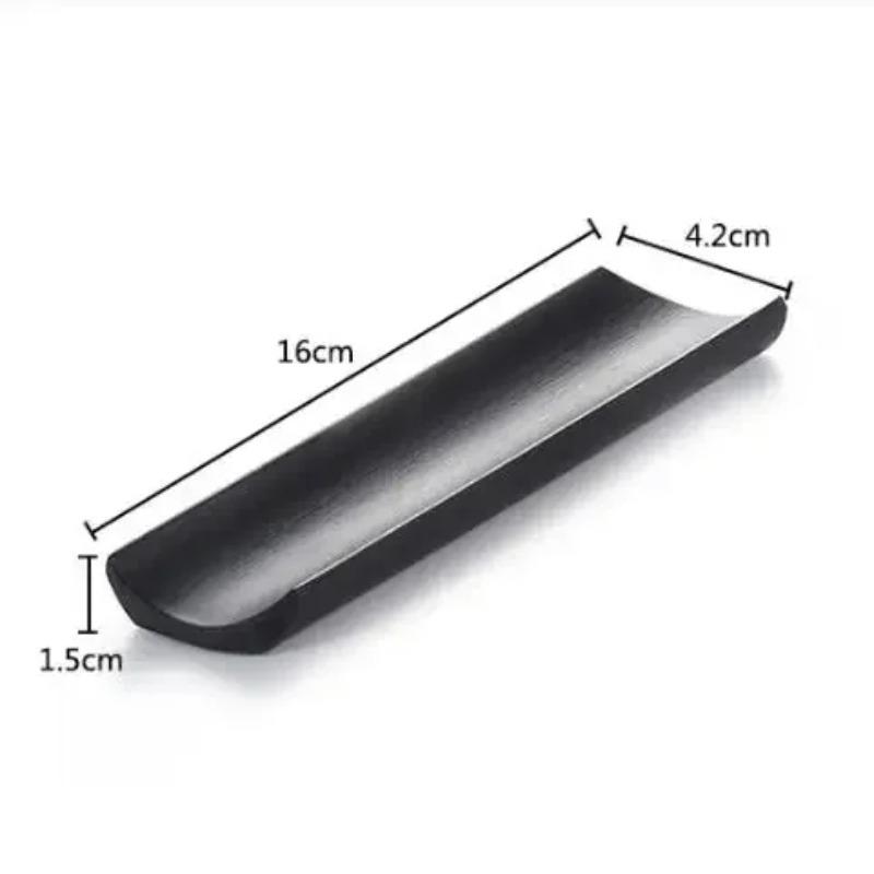 1Pcs Black Melamine Food Grade Plastic Soy Sauce  Pot Bar Tableware Seasoning Sauce Chili Double Grid Sauce Dish Snack Plate