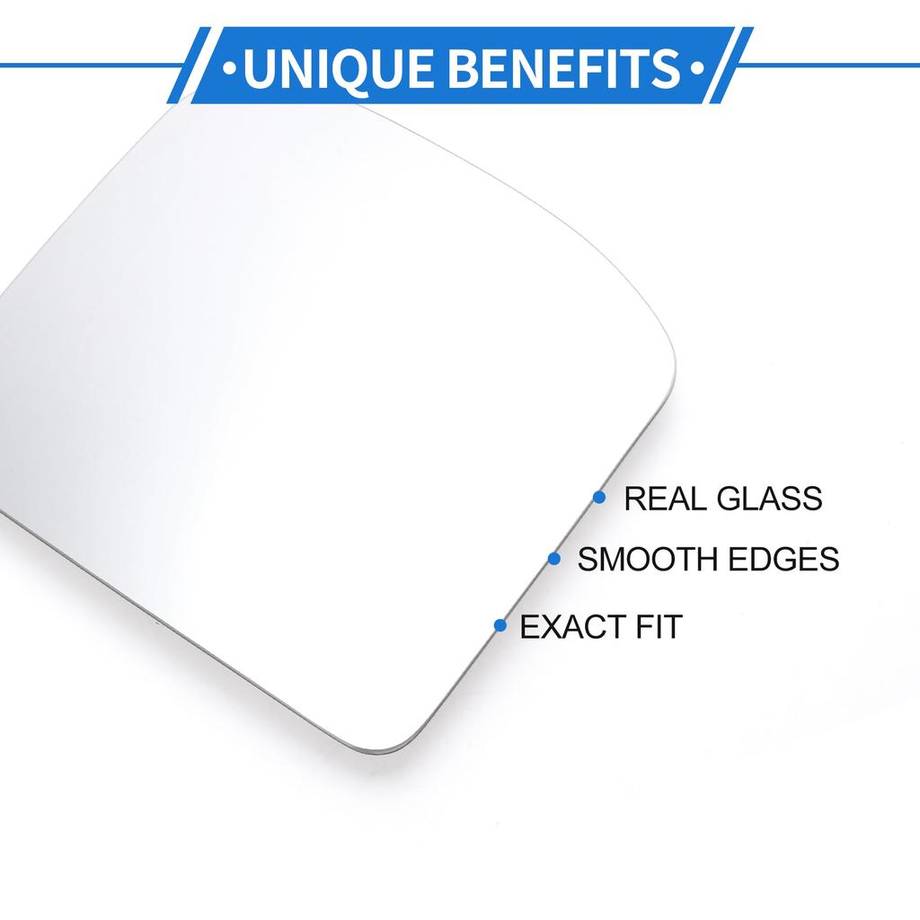 Motoforti Right Passenger Side Heated Mirror Glass Replacement with Backplate for Land Rover Defender 2020-2024