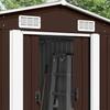 VidaXL Garden Shed 257x489x181 Cm Metal Brown 143351