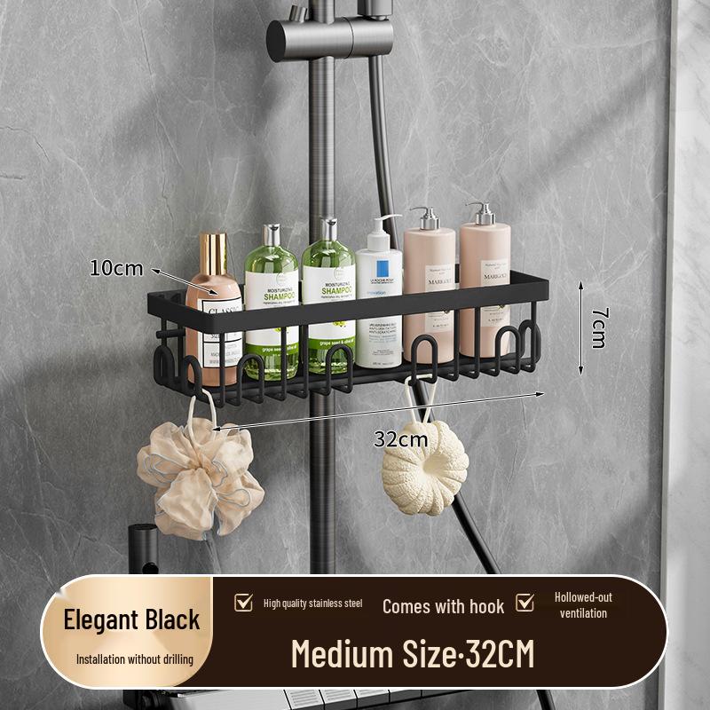 Stainless Steel Bathroom Toilet Storage Rack Shower Room Shelf