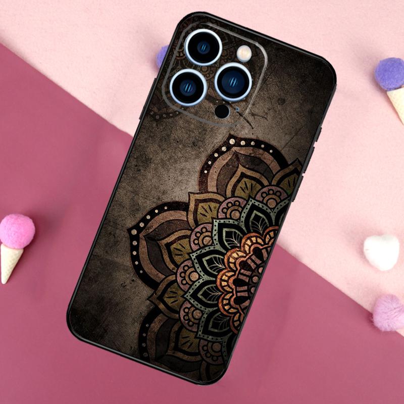 Indian Pattern Mandala Phone Case For iPhone 17 16 Pro Max 17 Air 16E 13 12 Mini 14 15 Plus 11 Pro Max Back Cover