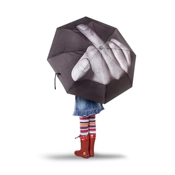 Mittelfinger-FICK-Regenschirm