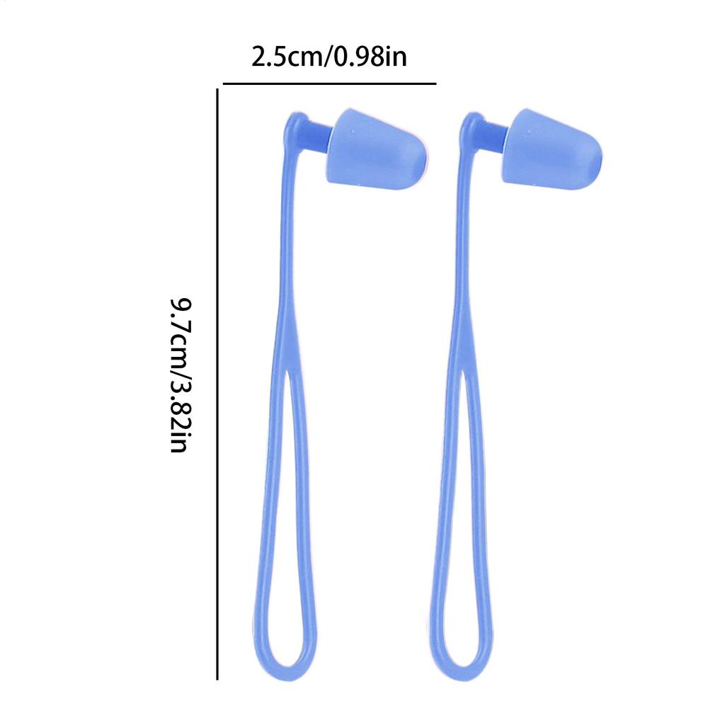1pair Swimmers Ear Plugs Comfortable Swimming Ear Plugs Silicone Waterproof Reusable Hearing Protection Earbuds 1 Pair With Lanyard