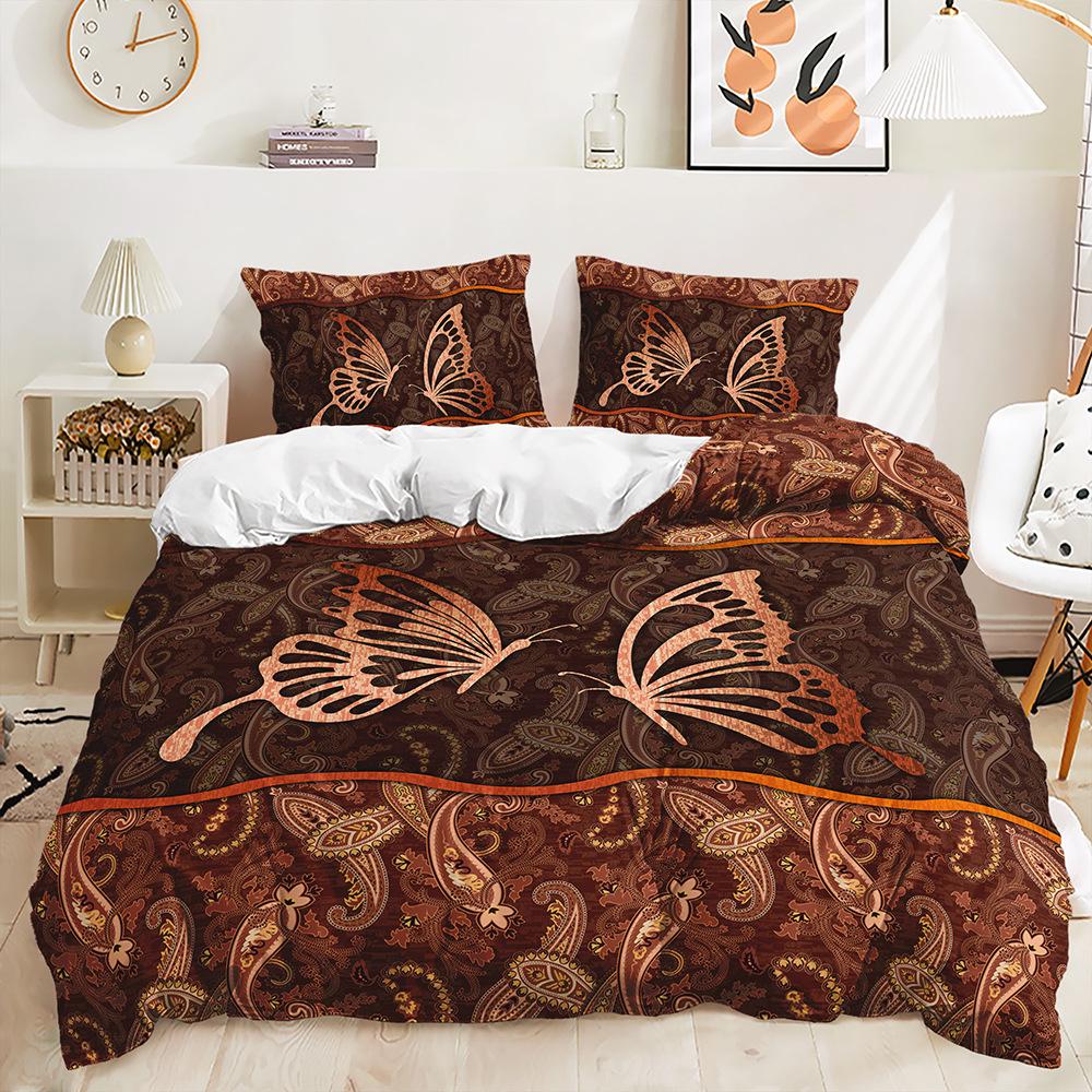 Quilt Cover Star Moon Pillowcase Bedroom Bedding Digital Printing Three-Piece Set