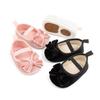 New Spring Velvet Bow Baby Princess Shoes - Korean Style, Cute Solid Color Walking Shoes