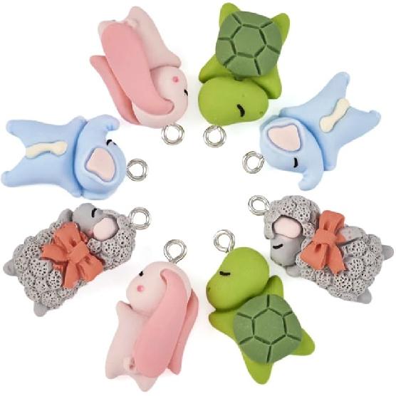 16 Stück Harz Hund Anhänger 3D Niedlich Undurchsichtig Hund Anhänger Süß Cartoon Welpen Tier Hängeanhänger für DIY Halskette Armband Ohrring Schlüsselanhänger