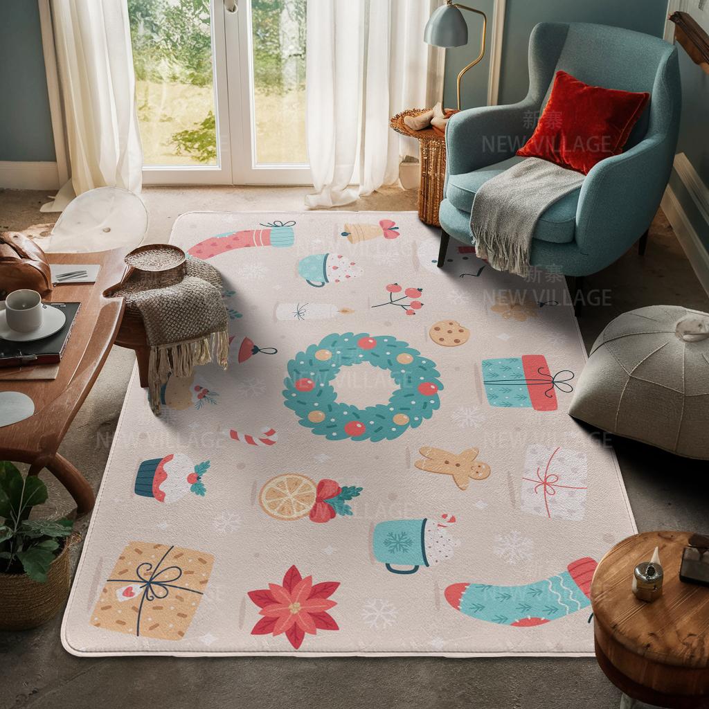 Koberec ke vchodu do domu Rohožka ke dveřím do domu Obývací pokoj Vana Koupelna Protiskluzové koberce s absorpcí vody vana Veselé Vánoce zima