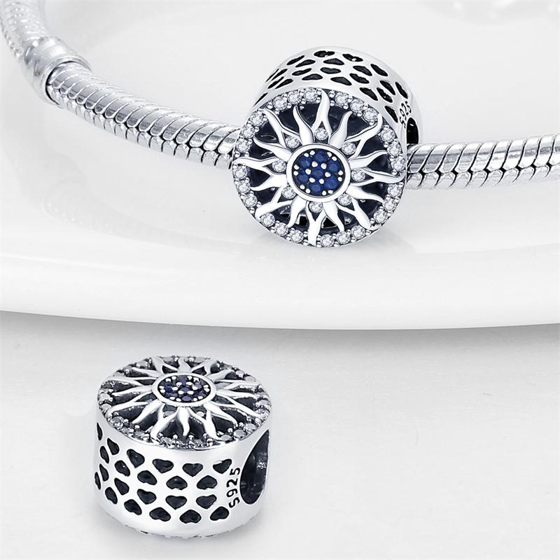 Copper Moon And Sun Theme Series Beaded Pendant For 3Mm Original Bracelet Necklace Women'S Luxury Exquisite Diy Jewelry Gift