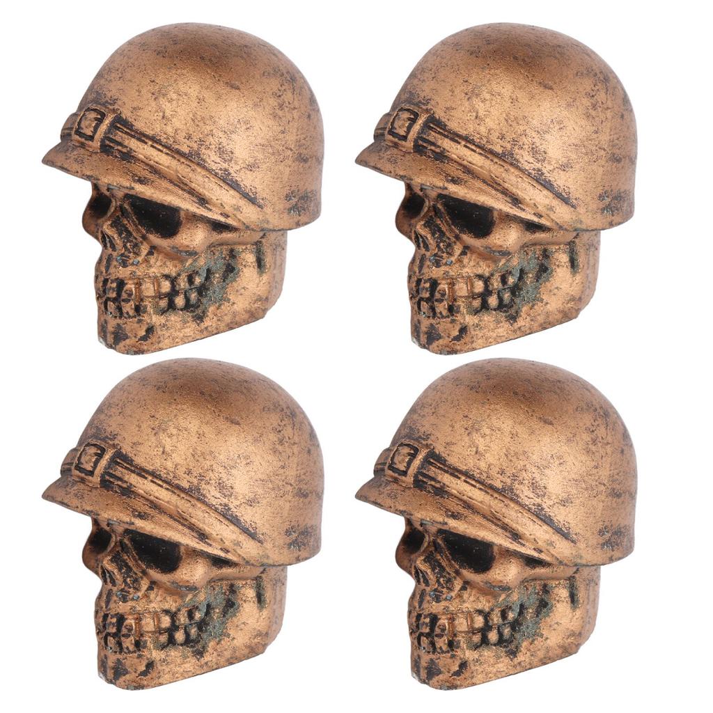 4 STÜCKE Reifenventilkappen Totenkopf-Stil Anti-Oxidation Universell für Autos LKWs Fahrräder Motorräder