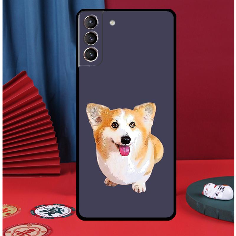 

Cute Cartoon Corgi Dog Phone Case For Samsung Galaxy S24 Ultra S9 S10 S20 S21 S22 Plus S23 FE S25 Ultra Back Cover Galaxy S25 Plus