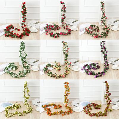 2,5 m künstliche Blumen Pfingstrose Blumengirlande für Hochzeit Zuhause Zimmer Weihnachtsdekoration Gartenbogen DIY Kunstblumengirlande