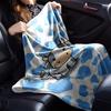 1pc cow pattern blanket Lightweight Flannel Throw for Sofa Bed Travel Camping Livingroom Office Couch Chair