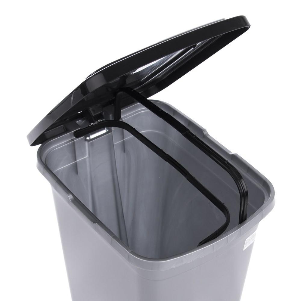 Plastic Waste Bin with Pedal Lid, Narrow, Capacity 10L