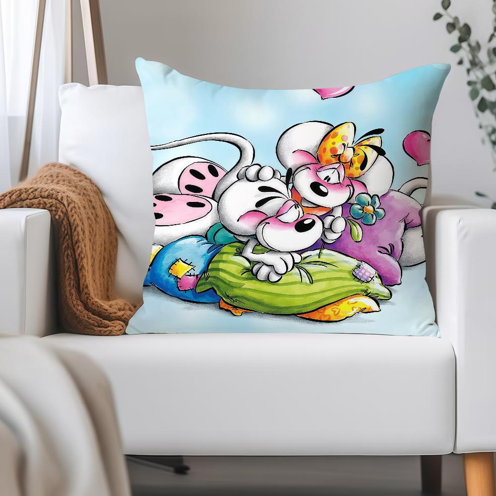 Cartoon D-Diddl Rat Pillow Case Applicable Space For Guest Rooms Interiors Cars Office House Decoration